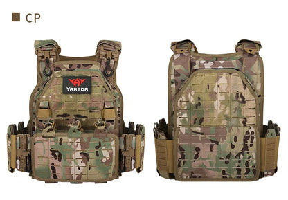 YAKEDA Tactical Vest Outdoor Hunting Plate Carrier Protective Adjustable Vest Airsoft Carrier Combat Equipment 6094 Vest by PETAL & GLOW