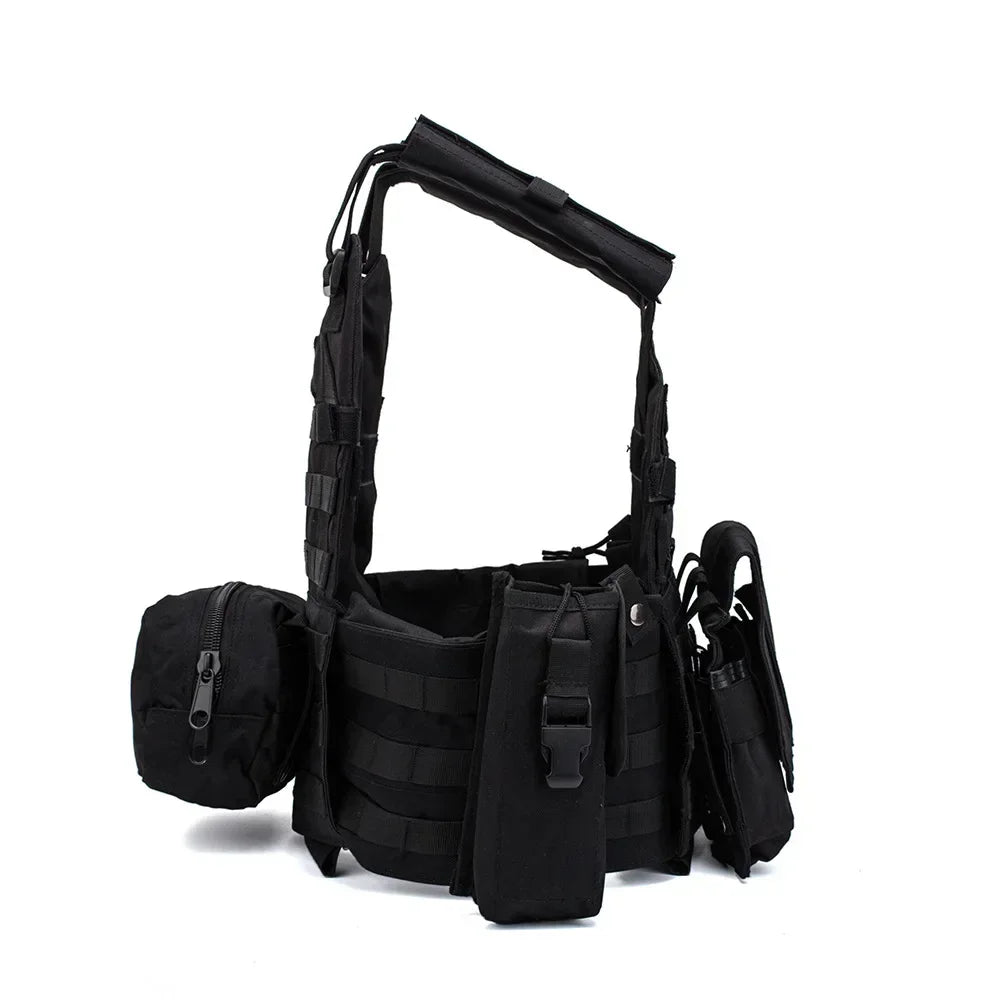6094 Military Tactical Vest Body Armor Combat 1Army CS Gear Hunting Plate Carrier Airsoft Accessories Wargame Pouch Molle Vest by PETAL & GLOW