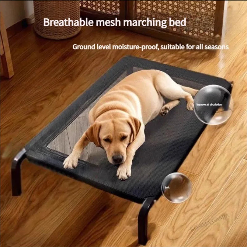 犬用ベッド 夏用 犬用ベッド 通気性 大型犬用キャンプベッド 寝床 取り外し可能 洗えるソファベッド ペットクッションマット