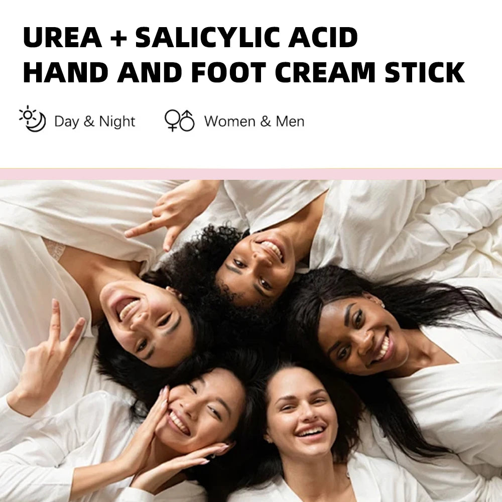 JUINHOU 60% Urea + 2% Salicylic Acid Cherry Blossom Scent Hand & Foot Cream Stick Deep Hydration, Dry Skin Care, Heel Protection