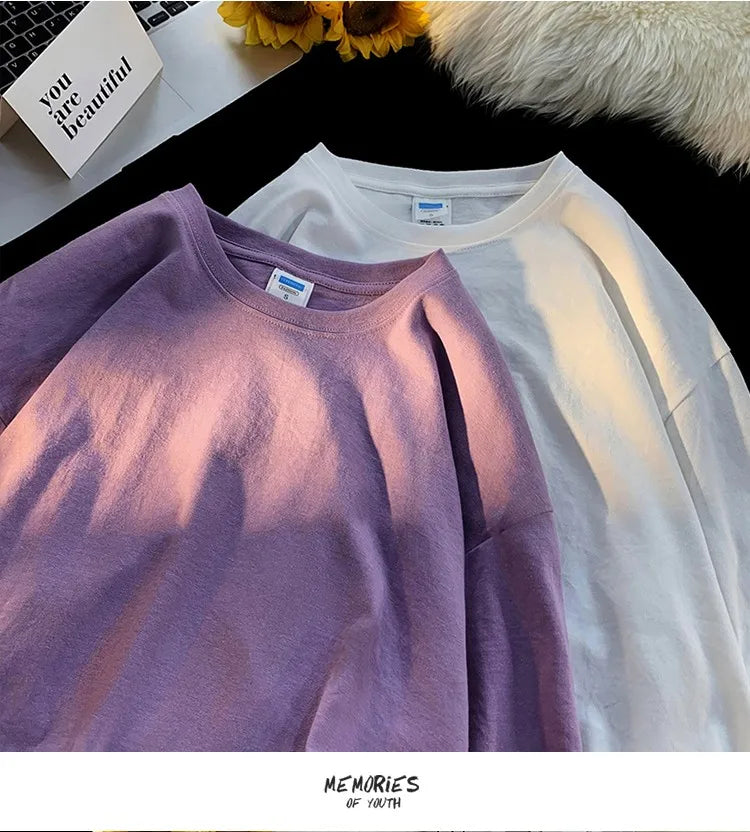メンズ ブランクTシャツ ホワイト S-3XL オーバーサイズ 無地 ラージサイズ ファッション 長袖 トップス 男女兼用