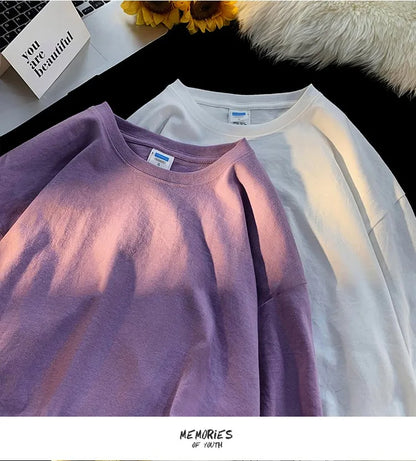 メンズ ブランクTシャツ ホワイト S-3XL オーバーサイズ 無地 ラージサイズ ファッション 長袖 トップス 男女兼用
