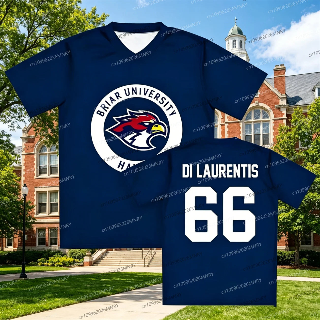 メンズ Tシャツ レディース オフキャンパス ブライアー大学 ジャージ グラハム 44 ファン 22 ディ・ラウレンティス 66 タッカー46 Tシャツ 半袖 メンズ Tシャツ