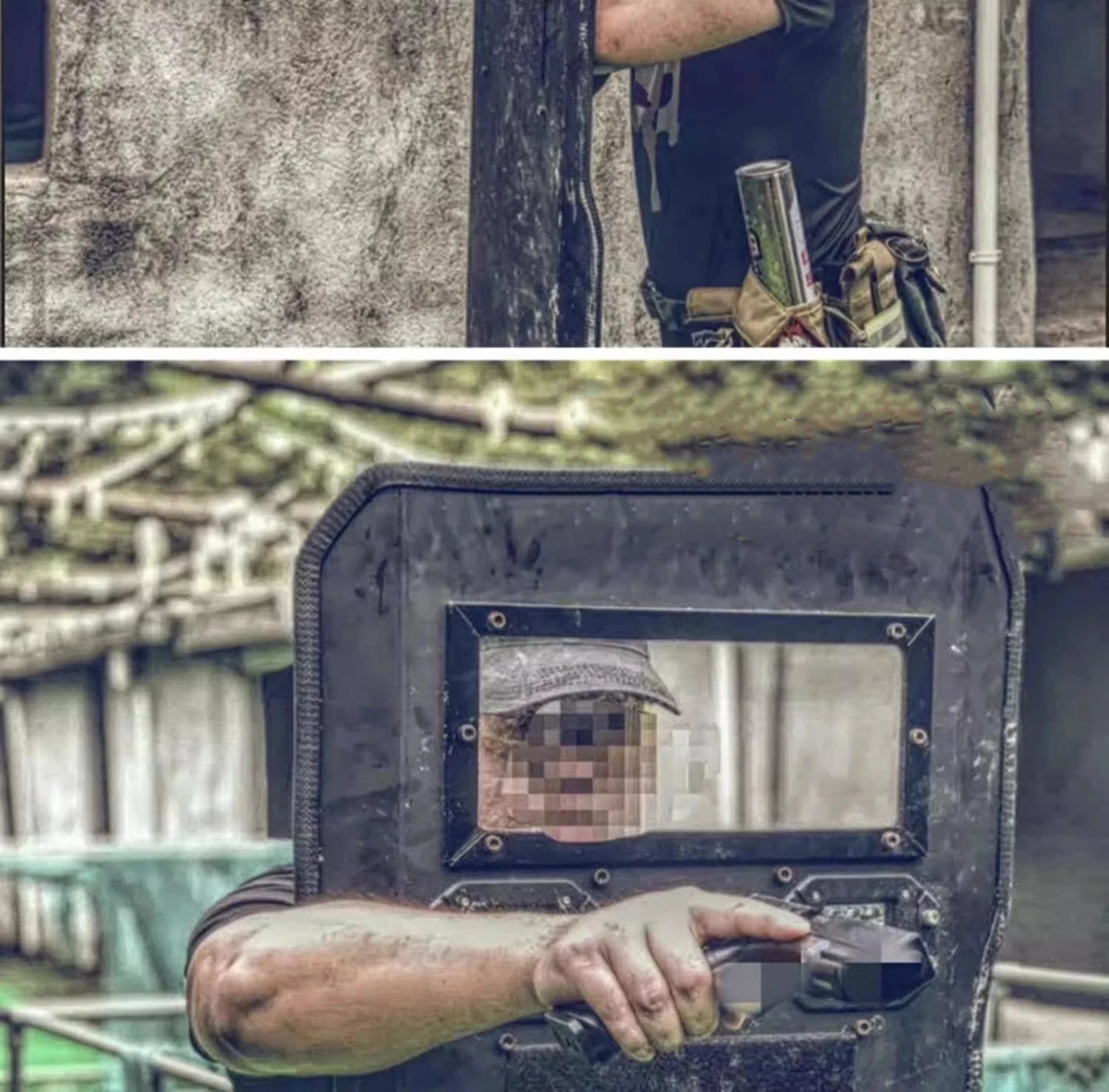 High-strength ABS Impact-resistant Flash Shield Live CS Riot Shield Cos Shield Prop Equipment Can Be Customized by PETAL & GLOW