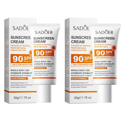 Lotion Solaire Pour Le Corps Et Le Visage, Super 220g, 50g Small bottle size, SPF 90 PA +++++, Utilisation Pour Tout Le Corps,