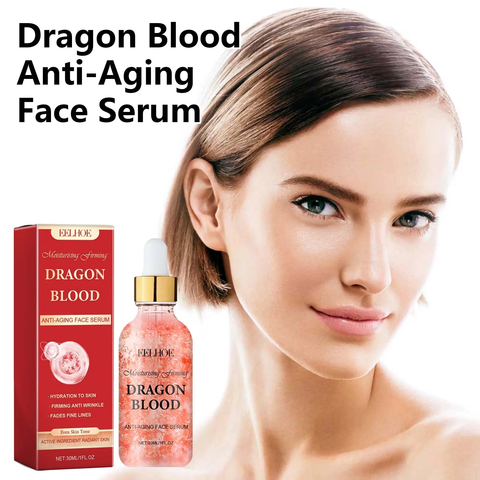 Dragon Blood Facial Serum Fade Fine Lines Lifting Firming Smooth Nourishing Brighten Face Skin Rejuvenation Essence Moisturizing by PETAL & GLOW