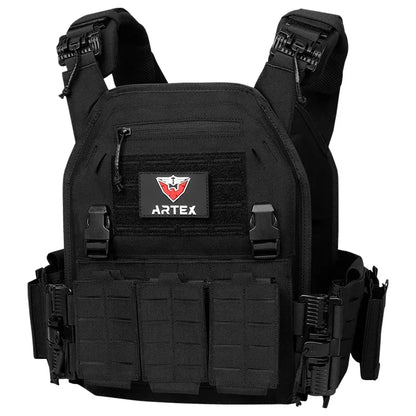 Artex New combat vest 6094 quick detachable light laser cut tactical vest black gear to carry airsoft carrier combat equipment by PETAL & GLOW