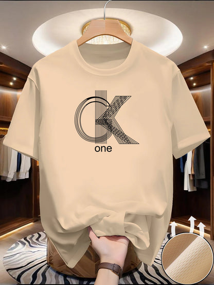 メンズグラフィックTシャツ - カジュアルなクルーネック、半袖、夏の必需品、おしゃれなプリント、快適な着心地 | モダンな快適さ
