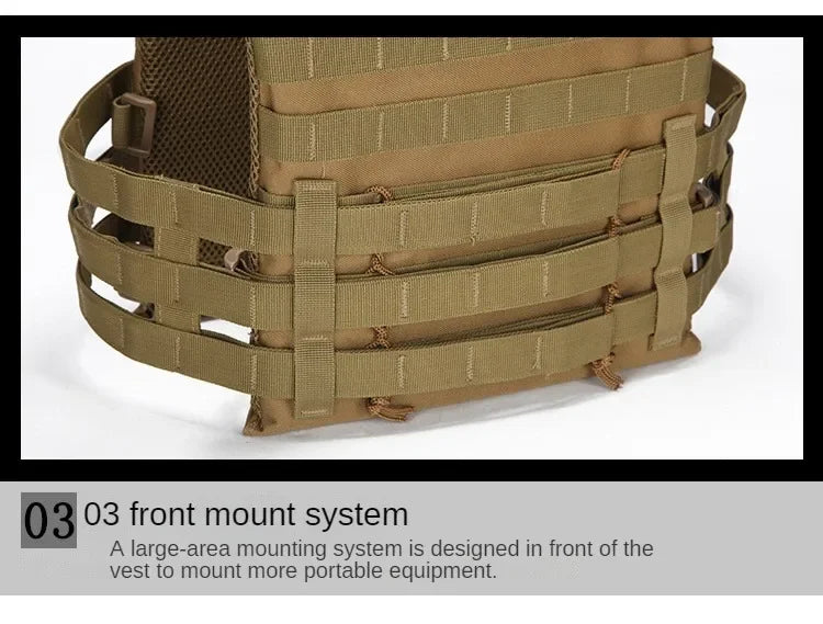 Nylon Tactical Vest Body Armor Hunting Carrier Airsoft Accessories Combat MOLLE Camo Vests by PETAL & GLOW