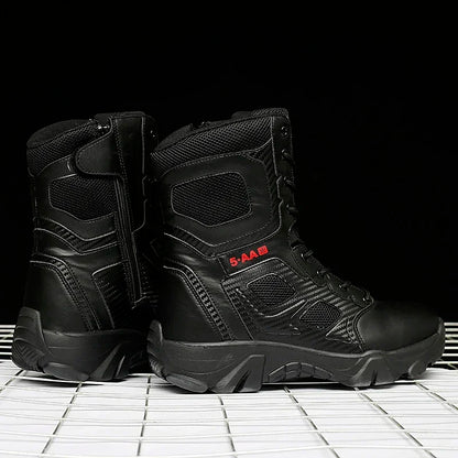Men Male Masculine Botas Tacticas Hombre Militar Masculine SneakerMotorcycle Ankle Combat Boots Black Botas Militares Hombre by PETAL & GLOW