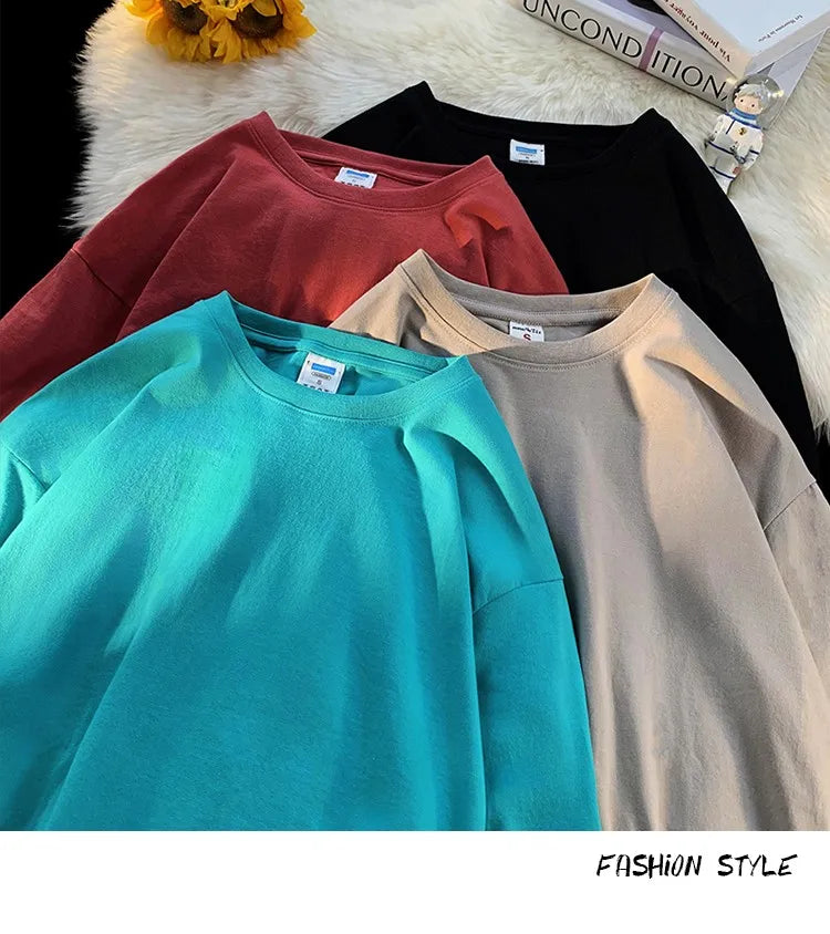 メンズ ブランクTシャツ ホワイト S-3XL オーバーサイズ 無地 ラージサイズ ファッション 長袖 トップス 男女兼用