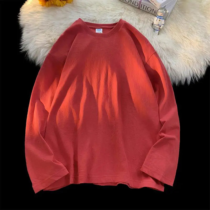 メンズ ブランクTシャツ ホワイト S-3XL オーバーサイズ 無地 ラージサイズ ファッション 長袖 トップス 男女兼用
