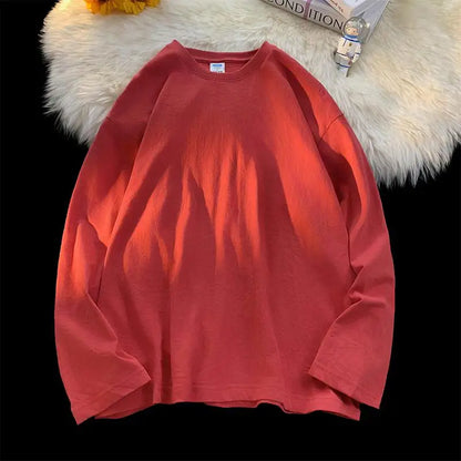 メンズ ブランクTシャツ ホワイト S-3XL オーバーサイズ 無地 ラージサイズ ファッション 長袖 トップス 男女兼用