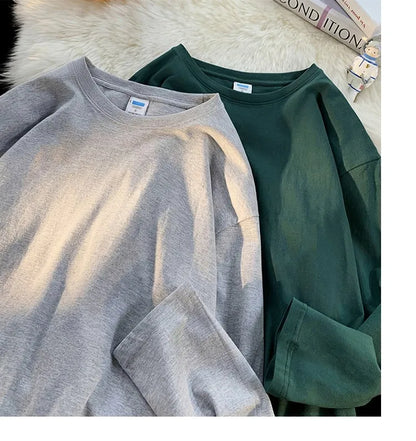 メンズ ブランクTシャツ ホワイト S-3XL オーバーサイズ 無地 ラージサイズ ファッション 長袖 トップス 男女兼用